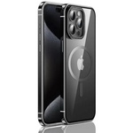 Etui D-Pro Titanium Metal Frame obudowa magnetyczna do MagSafe iPhone 15 Pro Max (Czarny)