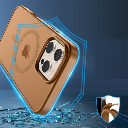 Etui D-Pro Matte Hybrid MagSafe Case obudowa magnetyczna iPhone 16 Pro (Brązowy)