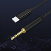 Kabel nylonowy Aux USB-C do mini jack 3.5 100cm (Black)