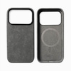 Etui D-Pro Alcantara® oryginalna włoska tkanina zamszowa obudowa z magnesem MagSafe do Apple iPhone 17 Pro (Light Gray/ Jasny Szary)