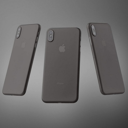 Etui D-Pro Air PP Case 0.4mm ultra cienkie najcieńsze minimalistyczne matowe iPhone XS Max (Czarny)