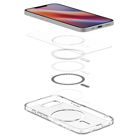 Etui Spigen Ultra Hybrid Case MagSafe obudowa mocna wzmacniana do Apple iPhone 16e (Przezroczysty/Biały)