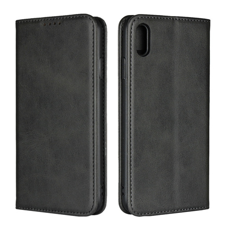 Etui D-Pro Flip Cover Wallet Case z klapką magnetyczną portfel iPhone XS Max (Czarny)