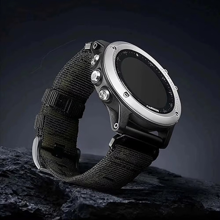 Pasek D-Pro QuickFit EasyFit opaska sportowa nylonowa do zegarków Garmin 26mm Fenix Tactic Enduro 51mm (Moro)