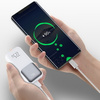 Power Bank D-Pro Dual Cable LED 2x kabel USB-C + Lightning szybkie ładowanie 22.5W QC 3.0 PD 10000mAh (Czarny)