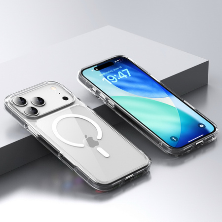 Etui D-Pro Quartz MagSafe Crystal TPU+PC Case obudowa hybrydowa wzmacniana magnetyczna do Apple iPhone 17 Pro Max (Pomarańczowy)
