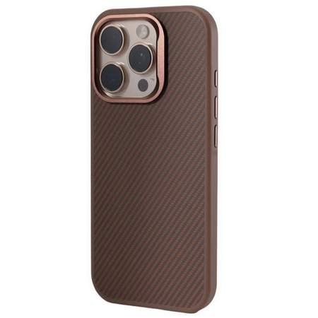 Etui D-Pro Brick Carbon TPU MagSafe Case obudowa magnetyczna matowa do Apple iPhone 16 Pro (Desert Gold / Złoty)