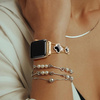 Bransoleta Glow VNC Clover Band  ozdobny pasek do Apple  Watch 38/40/41/42mm 1/2/3/4/5/6/7/8/9/10/SE (Złoty / Czarny)