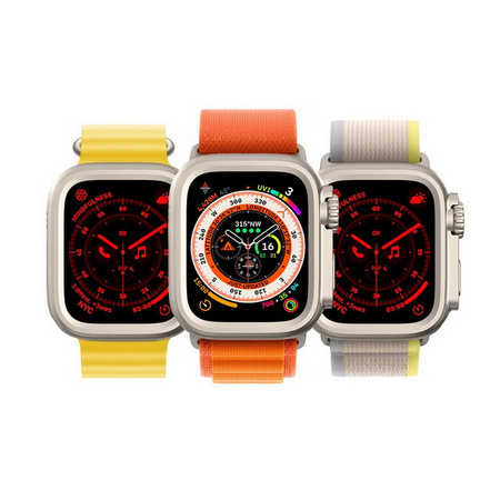 Etui Conversion Kit AW Ultra Look obudowa metalowa zmiana wyglądu na Ultra do Apple Watch 4/5/6/SE1/SE2 44mm (Natural Titanium / Tytan naturalny)