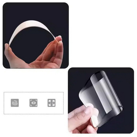 Szkło hybrydowe XHD 3D Edge Ceramic Film folia ceramiczna niepękająca na ekran do iPhone 13/13 Pro/14/16e (Clear)