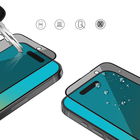 Szkło hartowane XHD Privacy Anti-Spy Glass prywatyzująca zaciemniająca antyszpiegowskia szybka ochronna na cały ekran do Apple iPhone 17 Pro Max