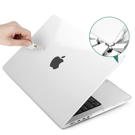 Etui Hard Case obudowa do Apple MacBook Pro 14 M1 A2442 (2021) / M2 A2779 (2023) / M3 A2918/A2992 (2023) / M4 A3112/A3185/A3401 (2024) (Przezroczysty Połysk)