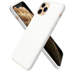 Liquid Silicone Gel Case Etui Obudowa iPhone 11 Pro Max (White)