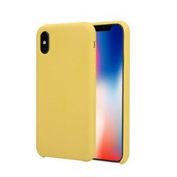 Liquid Silicone Gel Case Etui iPhone XS Max (Yellow)