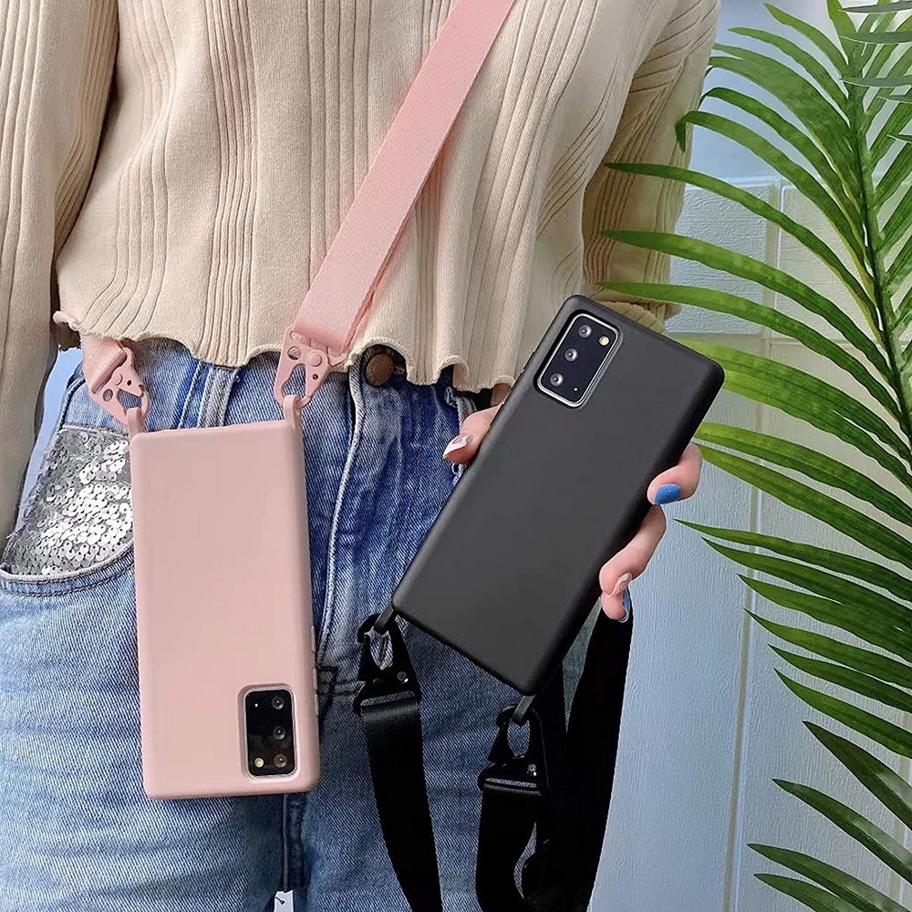 Crossbody Silicone Case XL Strap etui z paskiem na ramię do Samsung