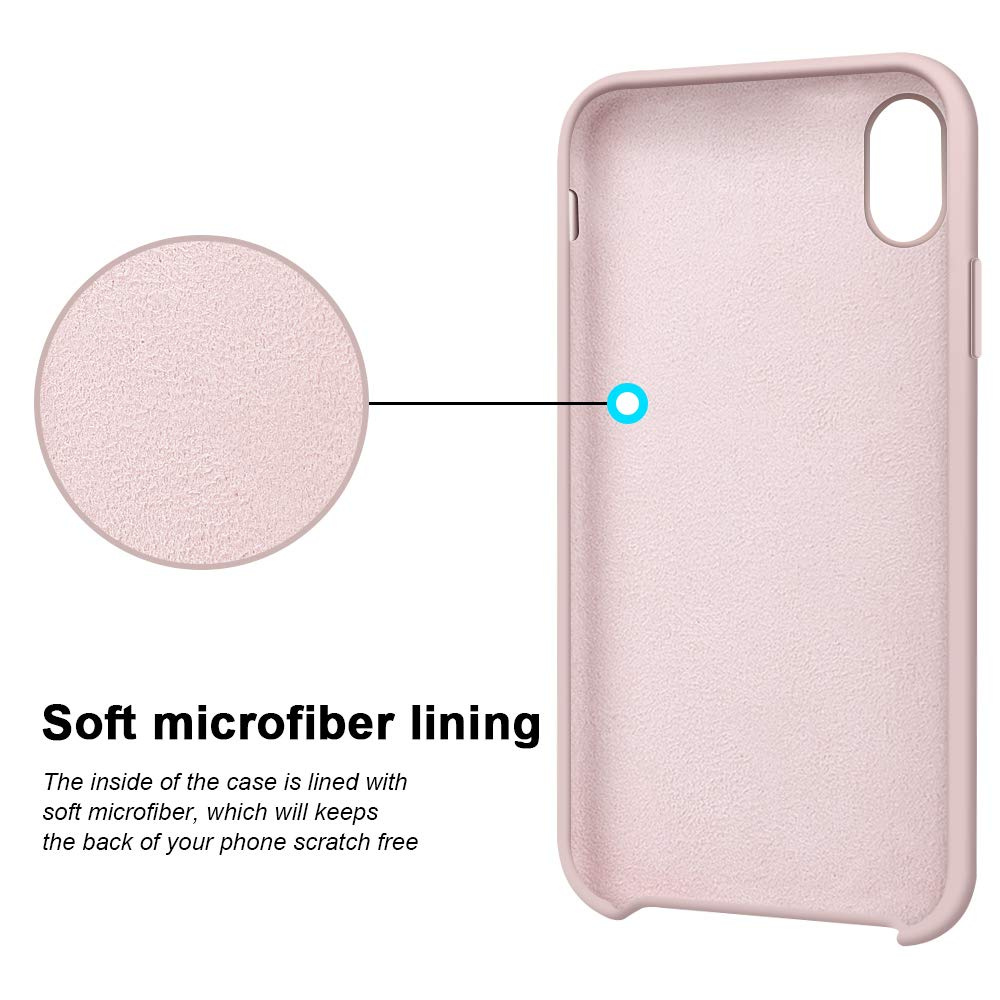 Liquid Silicone Gel Case Etui iPhone XR (Light Pink) Pudrowy róż