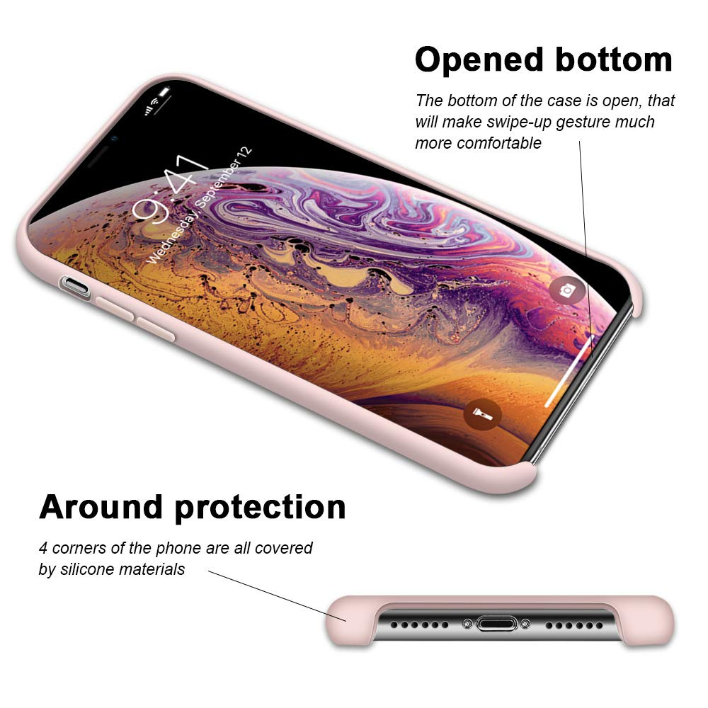 Liquid Silicone Gel Case Etui iPhone XR (Light Pink) Pudrowy róż