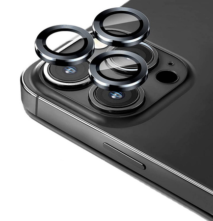  Eagle Eye Lens szkło + metalowa ramka na tylną kamerę aparat do iPhone 14 Pro/14 Pro Max (3 szt.) (Black)