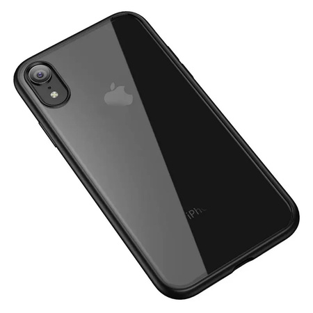 D-Pro Crystal Hybrid etui obudowa pokrowiec do iPhone XR (Clear/Black)