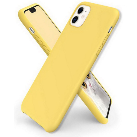 Liquid Silicone Gel Case Etui Obudowa iPhone 11 (Yellow)